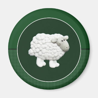 Big White Sheep Magnet