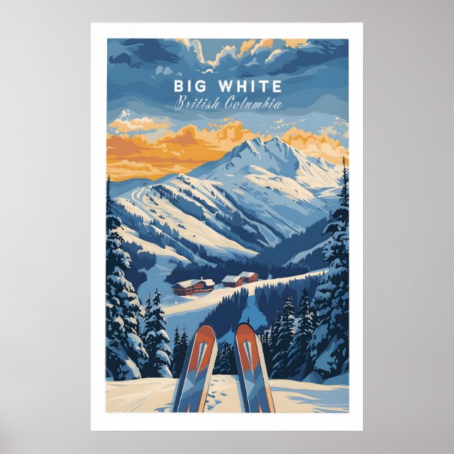 Big White Ski Poster - British Columbia 1 (Front)
