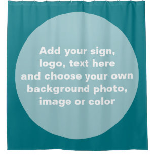 BIG white transparent dot + your ideas Shower Curtain