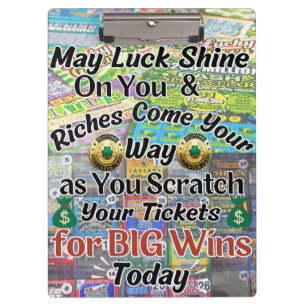 Big Wins Lucky Lottery Scratching Clipboard