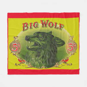Big Wolf cigar label Fleece Blanket