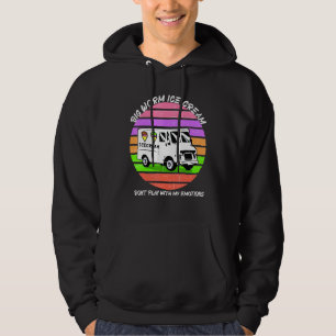 Big Worm Ice Cream Vintage Sunset Retro Hoodie