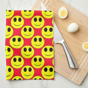 Big Yellow Allover Bright Red-Kitchen Towel