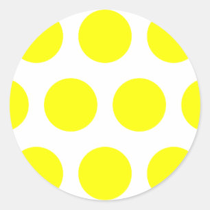 Big Yellow Dots Classic Round Sticker