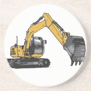 Big Yellow Excavator Coaster