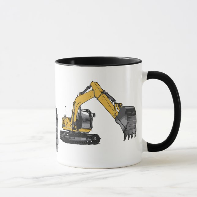 Big Yellow Excavator Mug (Right)