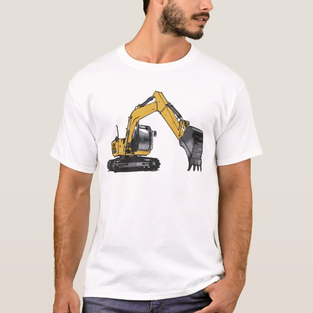 Big Yellow Excavator T-Shirt (Front)