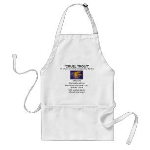 "Big Yellow May Wet Fly-Cruel Trout" Apron