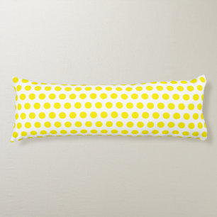 Big Yellow Polka Dots White Custom Colours Cool Body Cushion