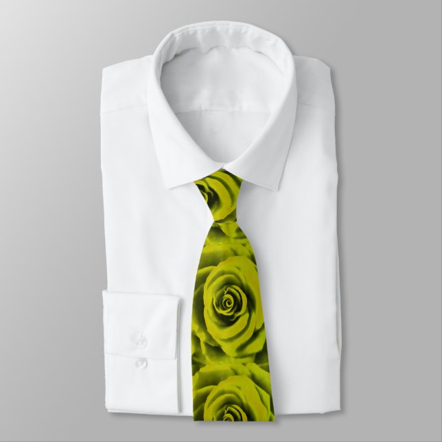 Big Yellow Rose Tie (Tied)