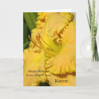 Big Yellow Ruffled Daylily Flower
