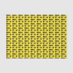 Big Yellow School Bus Driver Teacher Education Tissue Paper