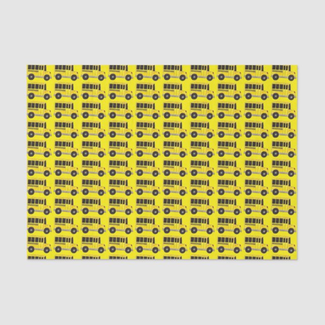 Big Yellow School Bus Driver Teacher Education Tissue Paper (Front)