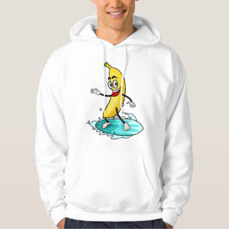 Big Yellow Surfing Banana Hoodie