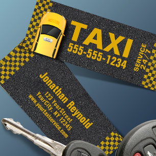 Big Yellow Taxi Phone Number 24/7 Service Mini Business Card