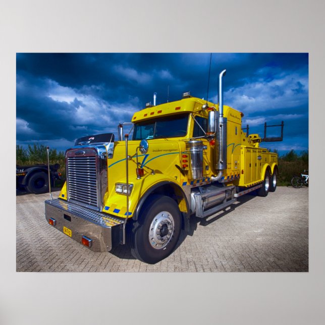 Big Yellow Tow truck Poster (Front)