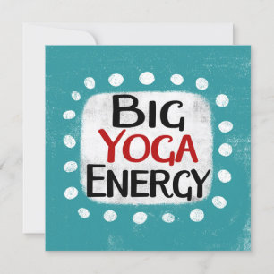 Big Yoga Energy Greeting Card