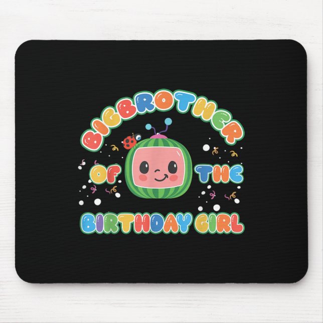 Bigbrother Of The Birthday Girl Melon Family Match Mouse Pad (Front)