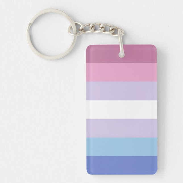 Bigender Flag Key Ring (Front)
