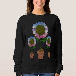Bigender Flag Sunflower Gay Pride Month Queer Lgbt Sweatshirt