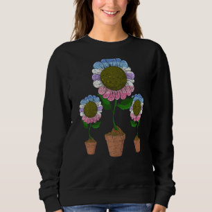 Bigender Flag Sunflower Gay Pride Month Queer Lgbt Sweatshirt
