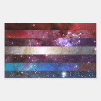 Bigender nebula flag stickers