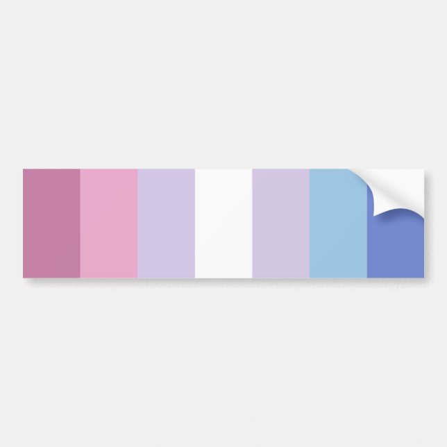 Bigender Pride Bumper Sticker (Front)