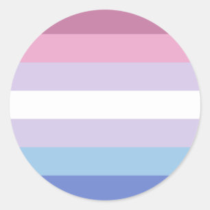 Bigender Pride Flag Classic Round Sticker