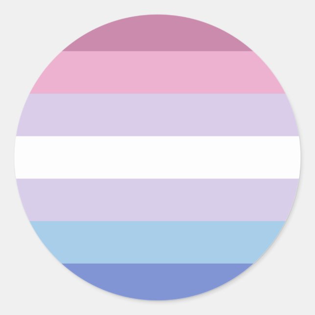 Bigender Pride Flag Classic Round Sticker (Front)