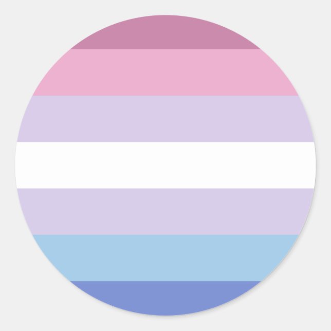 Bigender Pride Flag Classic Round Sticker (Front)
