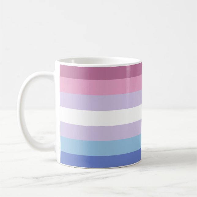 Bigender Pride Flag Coffee Mug (Left)