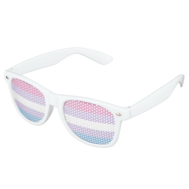 Bigender Pride Flag Retro Sunglasses (Angled)