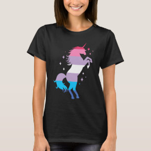 Bigender Pride Flag Unicorn Bigender Flag T-Shirt