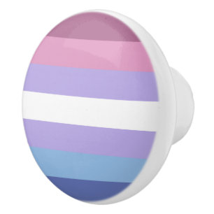 Bigender Pride, Striped Print, LGBTQ Pride Ceramic Knob