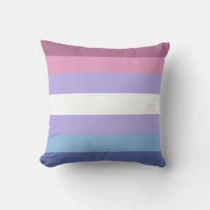 Bigender Pride, Striped Print, LGBTQ Pride Cushion