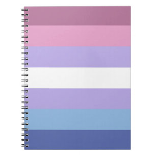 Bigender Pride, Striped Print, LGBTQ Pride Notebook