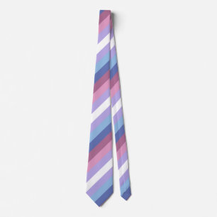 Bigender Pride, Striped Print, LGBTQ Pride Tie