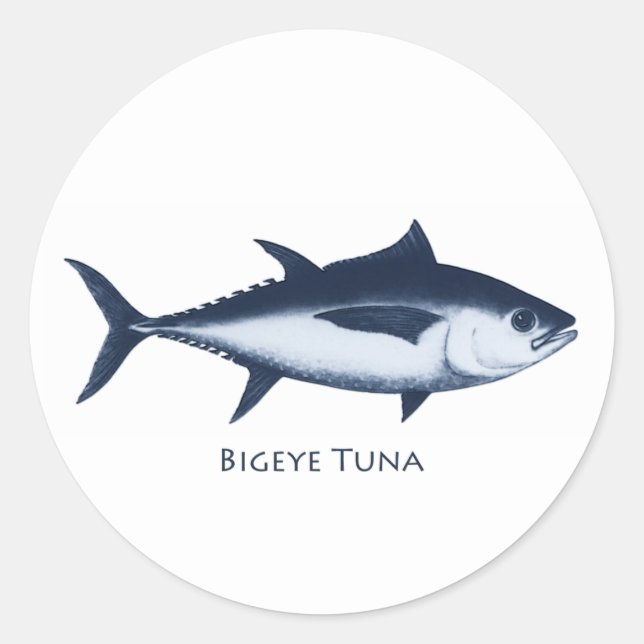 Bigeye Tuna Logo Classic Round Sticker (Front)