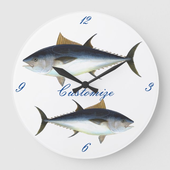 Bigeye Tuna Style Thunder_Cove Large Clock (Front)