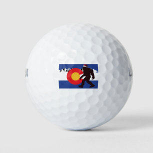 Bigfoo-Santa-Colorado-Flag Golf Balls