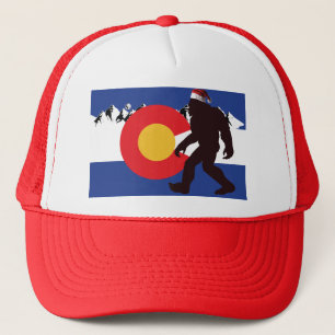 Bigfoo-Santa-Colorado-Flag Trucker Hat