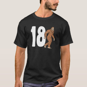 Bigfoot 18Th Eighnth Birthday Sasquatch 18 Year Ol T-Shirt