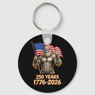 Bigfoot 250 Years 1776 2026 4th Of July 250th Usa Key Ring