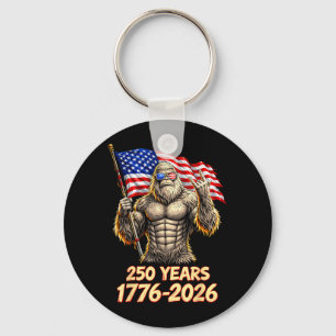Bigfoot 250 Years 1776 2026 4th of July 250th USA Key Ring