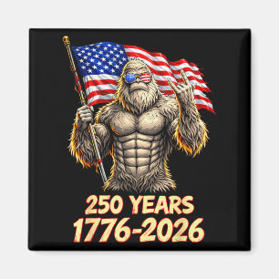 Bigfoot 250 Years 1776 2026 4th of July 250th USA Magnet