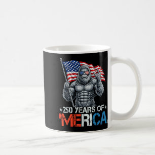 Bigfoot 250 Years of Merica Rock American Flag 4th Coffee Mug