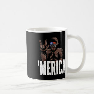 Bigfoot 4th Of July American Independence Day Asl  Coffee Mug