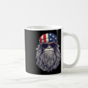 Bigfoot 4th Of July American Usa Flag Patriotic Ki Coffee Mug