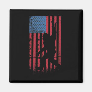 Bigfoot 4th Of July Funny Bigfoot American Usa Fla Magnet
