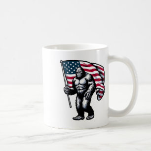 Bigfoot 4th Of July Sasquatch American Usa Flag Pa Coffee Mug